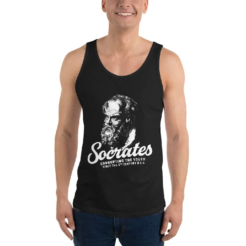 Plus Size Women's Glitter - Trimmed Tank Tops for Party NightsSocrates - Corrupting the youth - Unisex Tank Top Plus Size Women's Glitter - Trimmed Tank Tops for Party NightsSocrates - Corrupting the youth - Unisex Tank Top