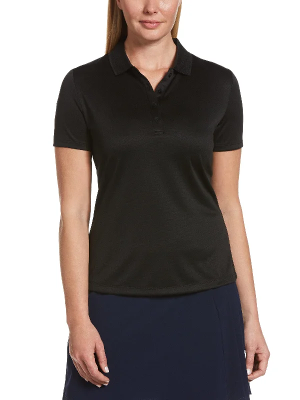 Wrinkle - resistant polo shirt for travel convenienceWomens Solid Swing Tech™ Polo