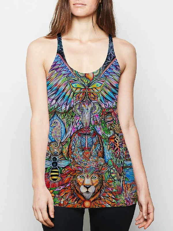 Plunge Neck Women's Seamless Tank Tops for a Smooth FitSpirit Totem Racerback Tank Top Plunge Neck Women's Seamless Tank Tops for a Smooth FitSpirit Totem Racerback Tank Top