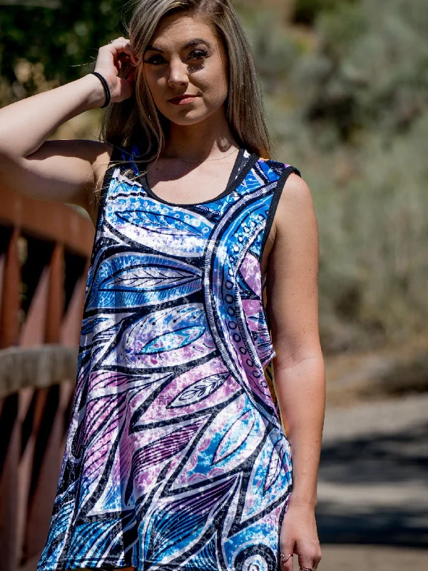 Plus Size Women's Glitter - Trimmed Tank Tops for Party NightsSun & Moon-Ray Mandala (Mash-Up) Unisex Tank Top Plus Size Women's Glitter - Trimmed Tank Tops for Party NightsSun & Moon-Ray Mandala (Mash-Up) Unisex Tank Top
