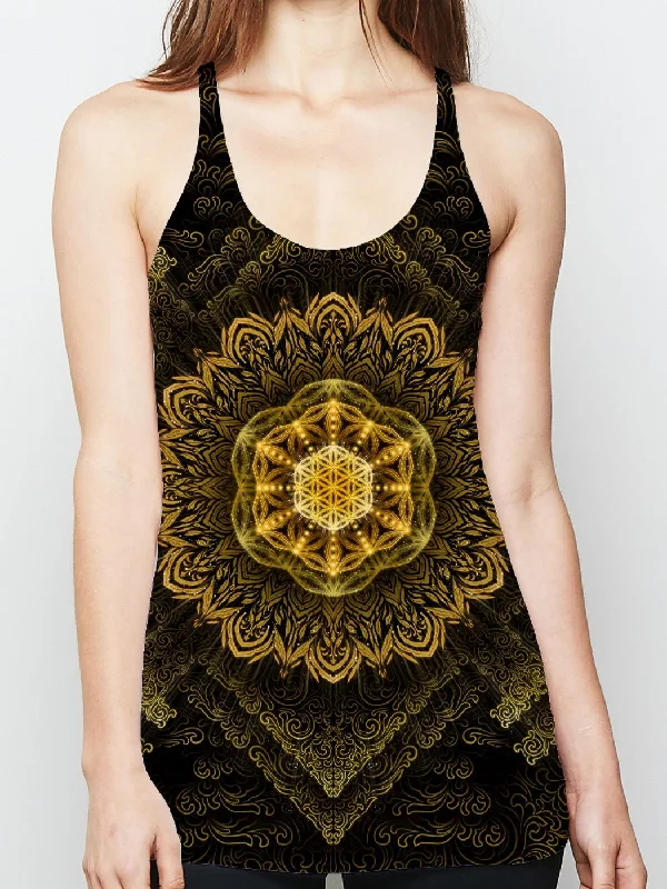 Women's Sleeveless Ribbed Tank Tops for a Trendy LookTibetan Mantra Racerback Tank Top Women's Sleeveless Ribbed Tank Tops for a Trendy LookTibetan Mantra Racerback Tank Top