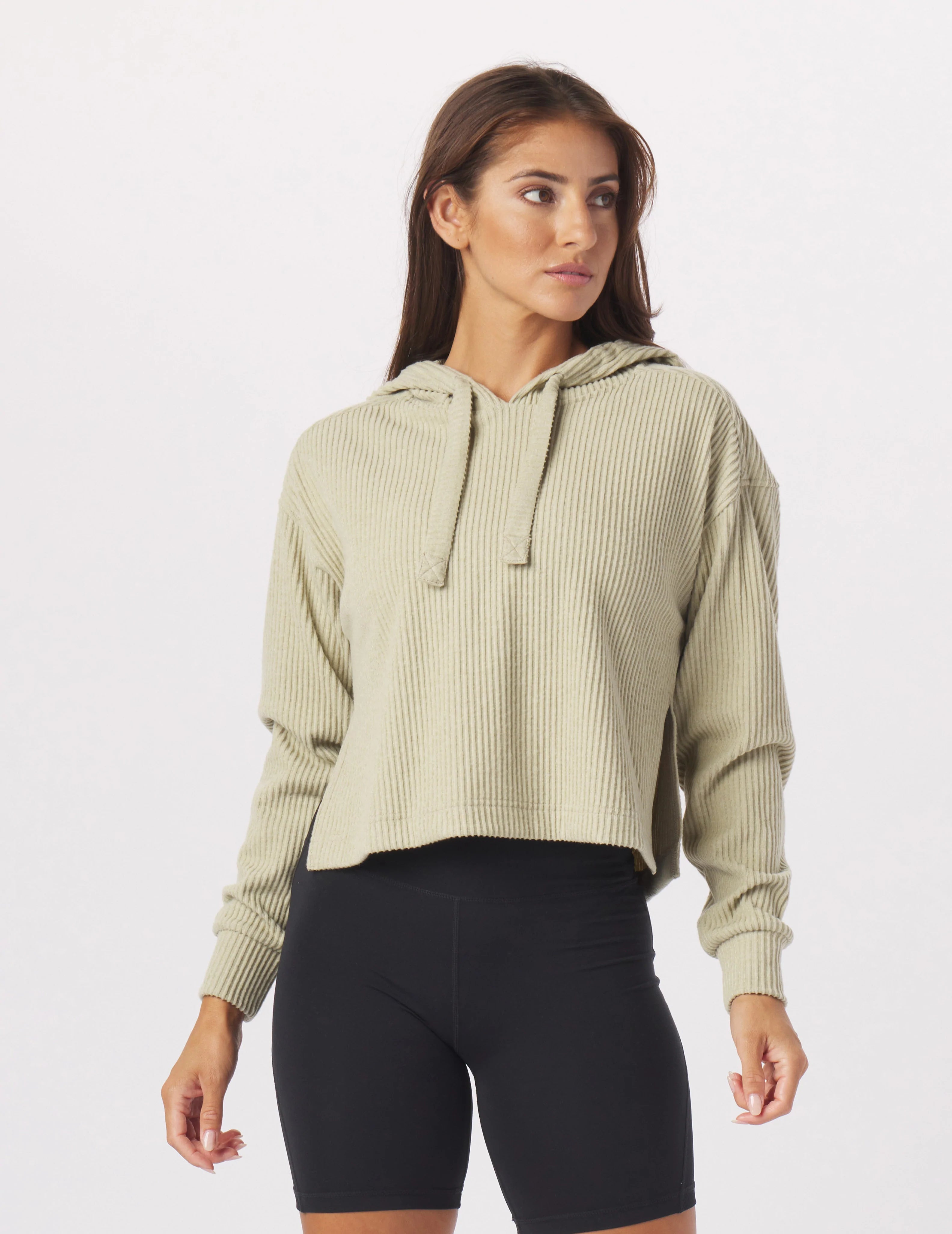 Wrap - Style Women Long Sleeve Top for a Versatile FitValley Hoodie: Linen