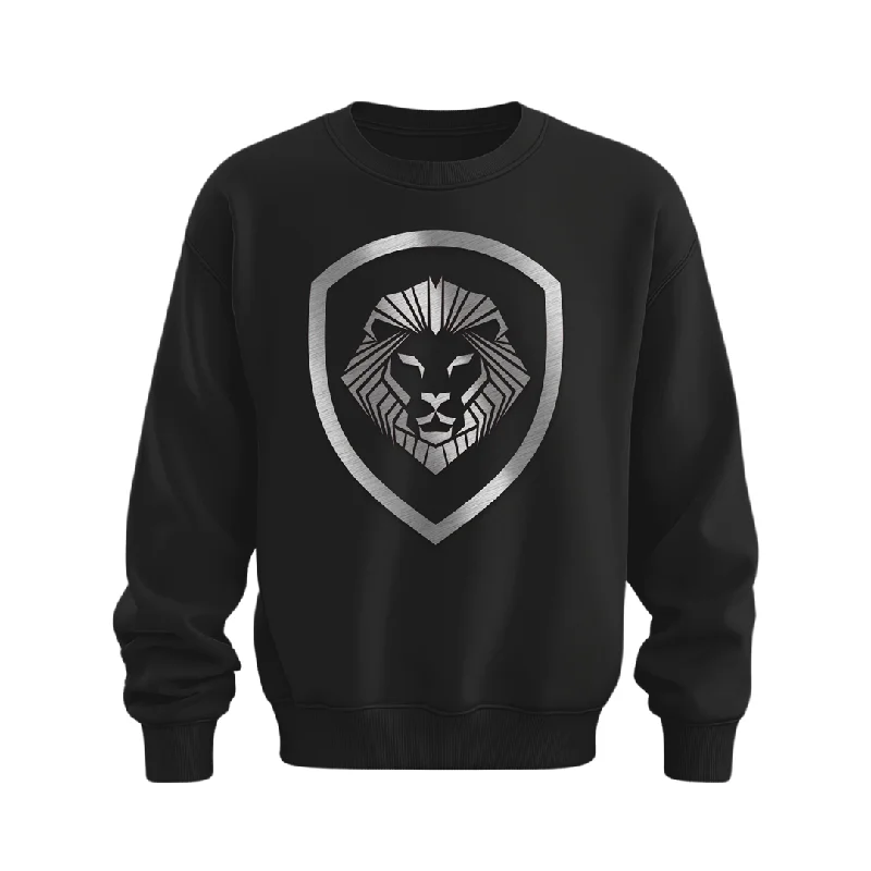 Valuetainment Black Raised Print Performance Crewneck Sweatshirt