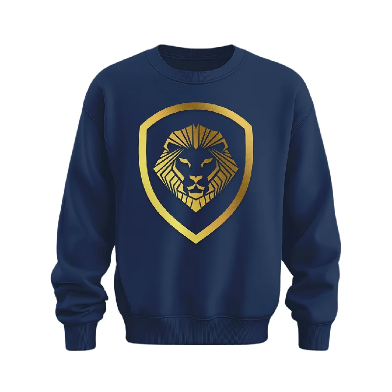 Valuetainment Blue Raised Print Performance Crewneck Sweatshirt