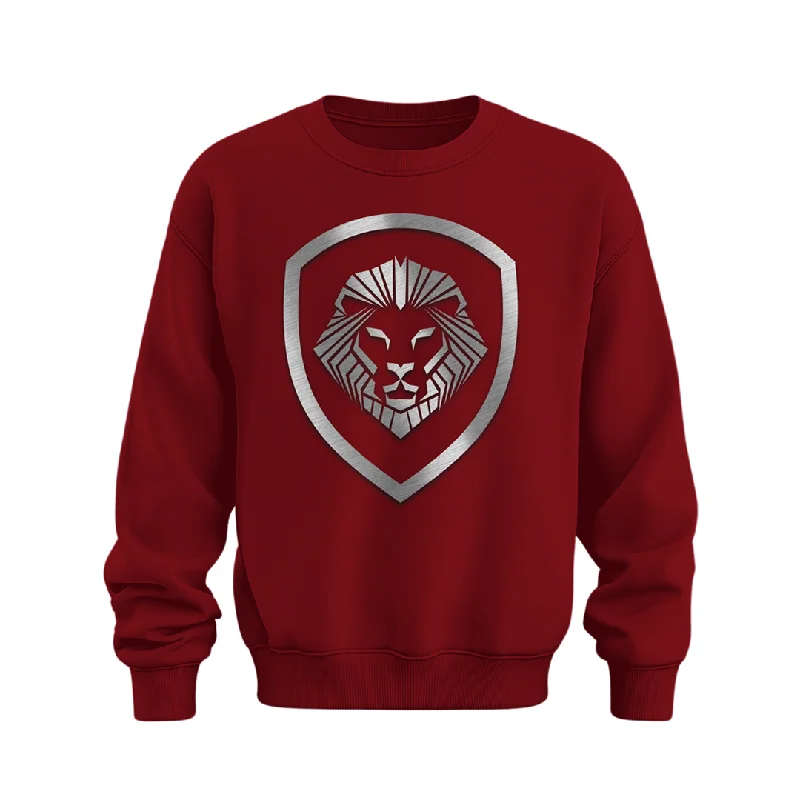 Valuetainment Maroon Raised Print Performance Crewneck Sweatshirt