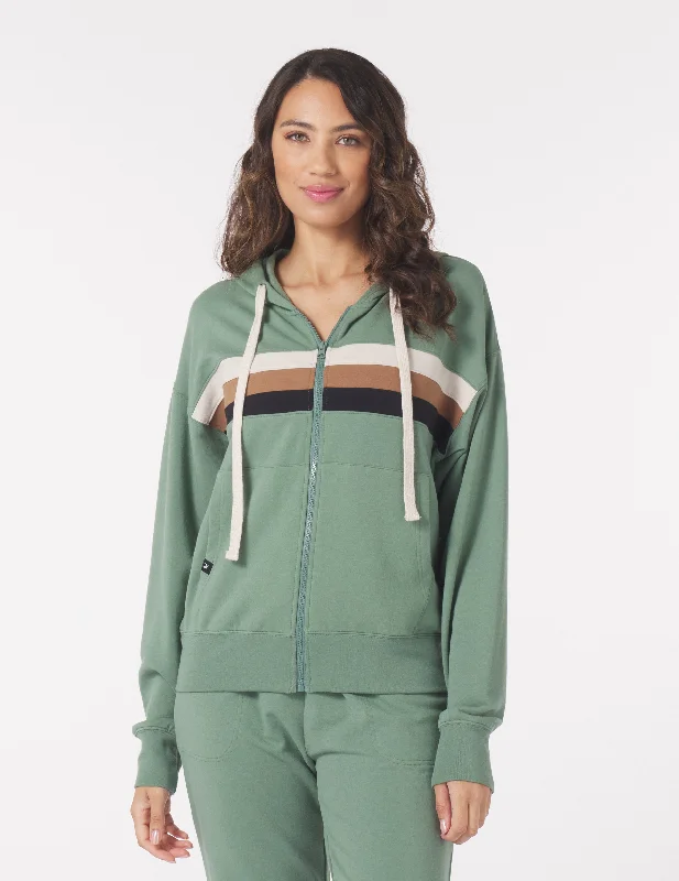 Metallic Accent Women Long Sleeve Top for a Glamorous LookVintage Oversized Zip Up: Sage/Tonal Stripes Metallic Accent Women Long Sleeve Top for a Glamorous LookVintage Oversized Zip Up: Sage/Tonal Stripes