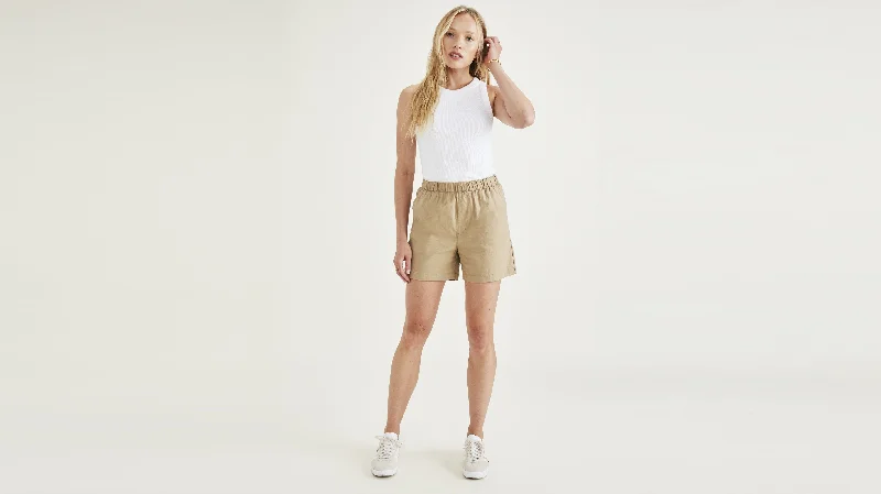Solid Color Women Shorts in Bright Hues for a Bold StatementWeekend Pull-On Shorts