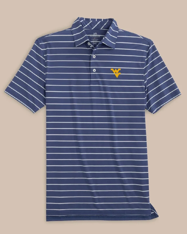 Polo shirt with a hidden pocket for small essentialsWest Virginia brrr°®-eeze Desmond Stripe Polo Polo shirt with a hidden pocket for small essentialsWest Virginia brrr°®-eeze Desmond Stripe Polo