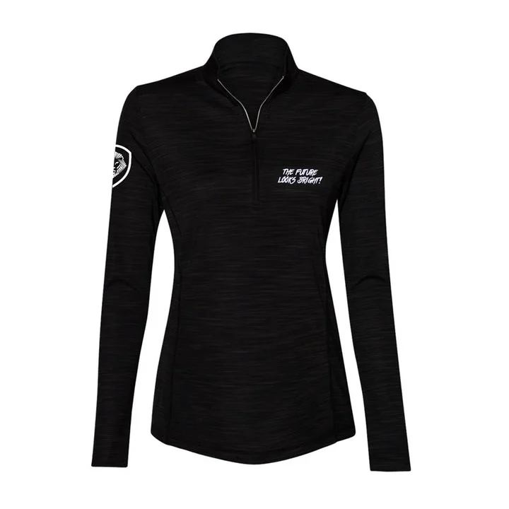 Women's Future Looks Bright Black Performance 1/4 Zip