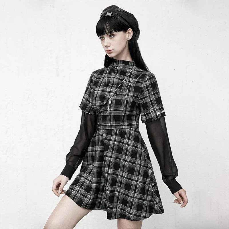 Button - Down Women Long Sleeve Top for a Classic StyleWomen's Gothic Ripped Dresses Splicing Mesh T-shirts Button - Down Women Long Sleeve Top for a Classic StyleWomen's Gothic Ripped Dresses Splicing Mesh T-shirts