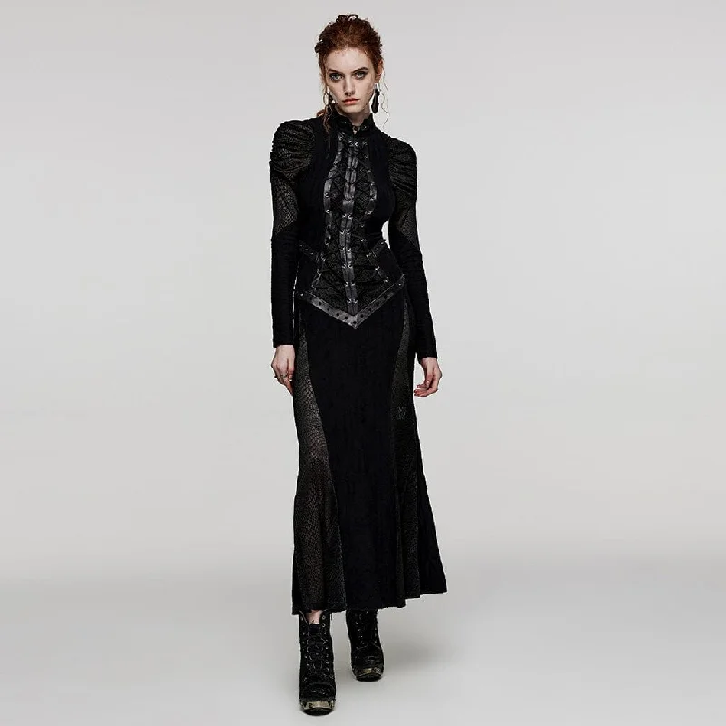 Plaid Women Long Sleeve Top for a Preppy VibeWomen's Gothic Stand Collar Lace-up Fishtail Wedding Dress Plaid Women Long Sleeve Top for a Preppy VibeWomen's Gothic Stand Collar Lace-up Fishtail Wedding Dress