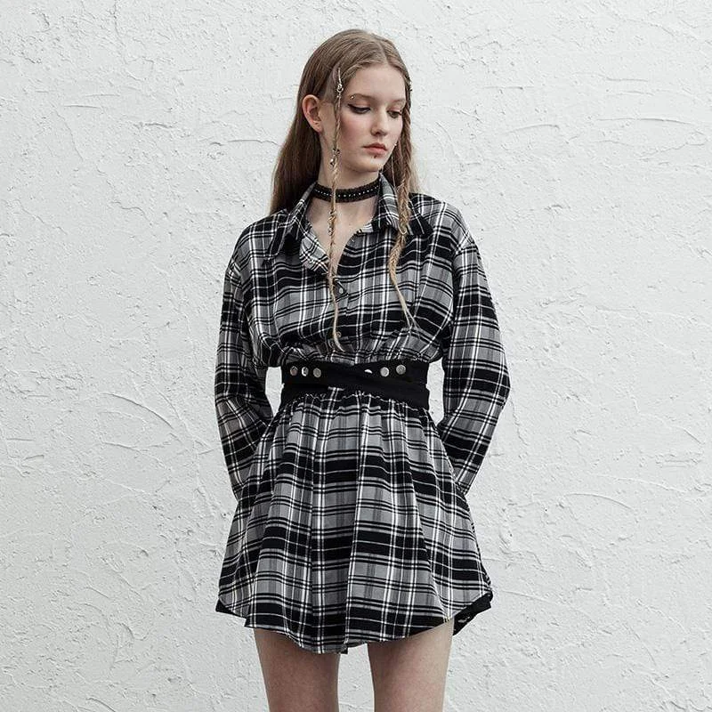 Striped Women Long Sleeve Top in a Timeless PatternWomen's Grunge Long Sleeved Shirt Dresses Two Ways To Wear Striped Women Long Sleeve Top in a Timeless PatternWomen's Grunge Long Sleeved Shirt Dresses Two Ways To Wear
