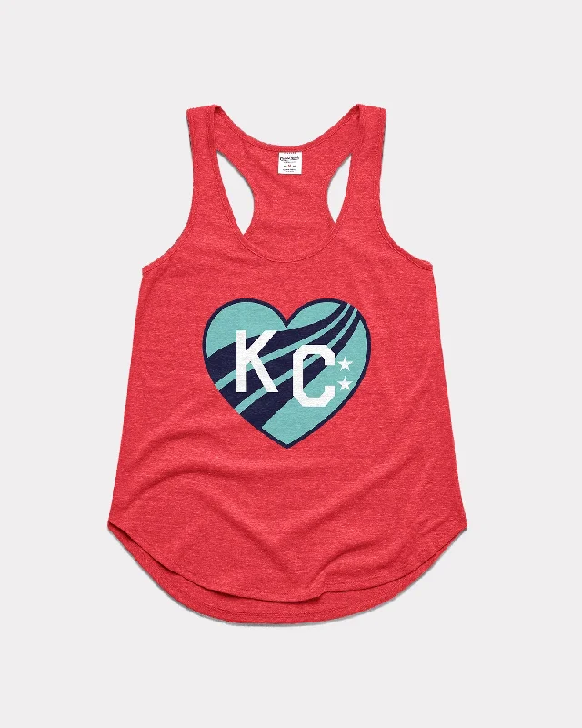 Plus Size Women's Criss - Cross Back Tank Tops in Neon ColorsWomen's KC Current KC Heart Red Racerback Tank Plus Size Women's Criss - Cross Back Tank Tops in Neon ColorsWomen's KC Current KC Heart Red Racerback Tank