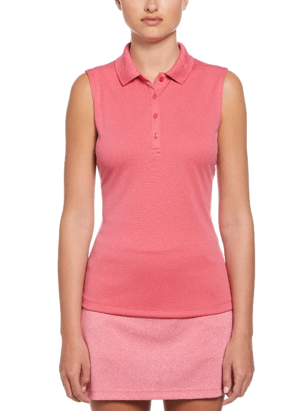 Puffed - sleeve polo shirt for a fashionable silhouetteWomens Opti Dri™ Sleeveless Polo