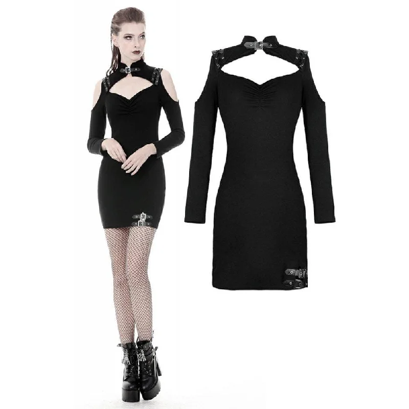 Women's Punk Off-shoulder Cutout Bodycon Dresses