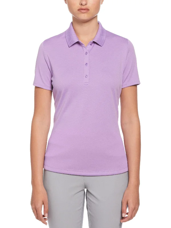 Ruffled cuffs polo shirt for a more elegant touchWomens Solid Swing Tech™ Polo