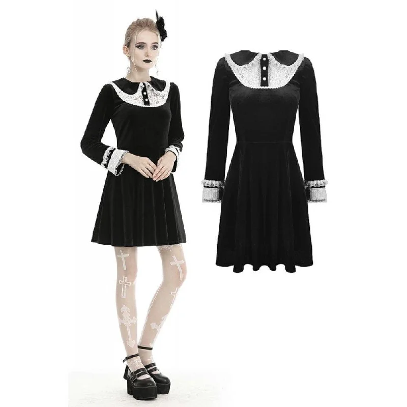 Women's Vintage Peter Pan Collar Velet Dresses