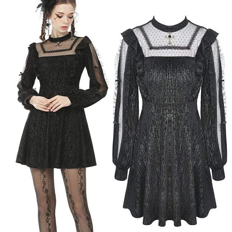 Plus Size Women Long Sleeve Top for a Flattering and Comfortable FitWomen's Vintage Gothic Square Collar Sheer Sleeve Black Little Dresses Plus Size Women Long Sleeve Top for a Flattering and Comfortable FitWomen's Vintage Gothic Square Collar Sheer Sleeve Black Little Dresses