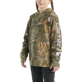 Youth Girls Long-Sleeve Camo Graphic Sweatshirt - Mossy Oak Country DNA