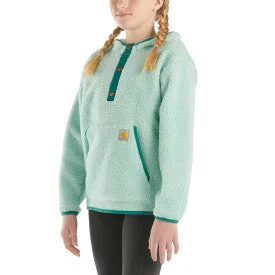 Lightweight Women Long Sleeve Top for Spring and AutumnYouth Long-Sleeve Fleece Quarter-Snap Sweatshirt - Pastel Turquoise Lightweight Women Long Sleeve Top for Spring and AutumnYouth Long-Sleeve Fleece Quarter-Snap Sweatshirt - Pastel Turquoise