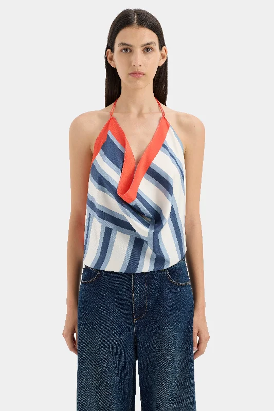 Striped cotton - blend cover ups for a classic and casual beachwearDazed Scarf