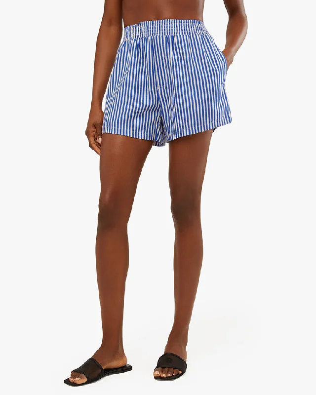 Knee - length cover ups for a versatile and practical beachwear optionElastic Stripes Short Knee - length cover ups for a versatile and practical beachwear optionElastic Stripes Short