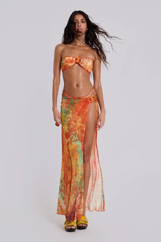 Belted cover ups for a more structured and fashionable lookMari Asymmetric Maxi Skirt With Rattan Trim Belted cover ups for a more structured and fashionable lookMari Asymmetric Maxi Skirt With Rattan Trim