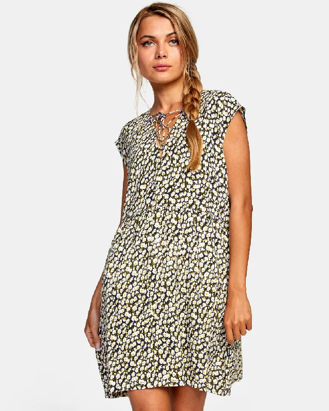 Hooded cover ups for windy beach daysShallow Sleeveless Babydoll Dress - RVCA Black