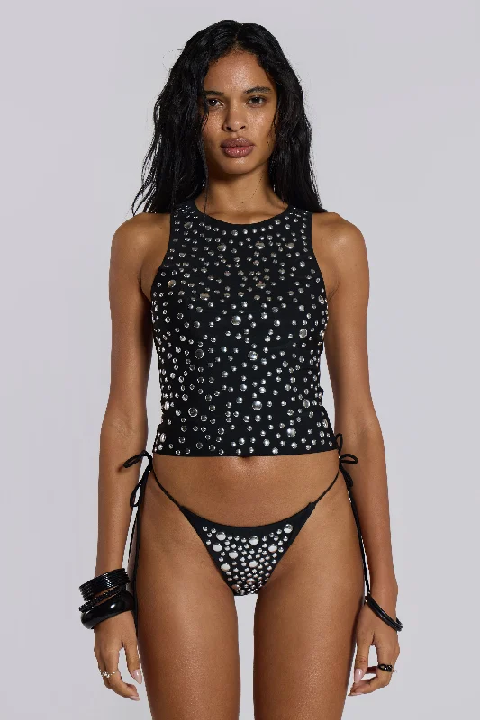 Mock - neck cover ups for a more modern and stylish silhouetteSilvra Studded Vest