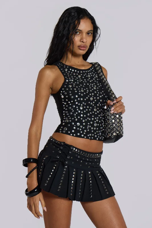 Split - hem cover ups for a more dynamic and stylish appearanceSilvra Studded Vest