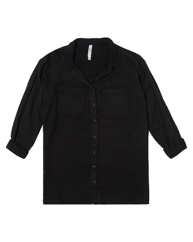 Bohemian - style cover ups for a free - spirited beach aestheticSolstice Beach Cover-Up - RVCA Black Bohemian - style cover ups for a free - spirited beach aestheticSolstice Beach Cover-Up - RVCA Black